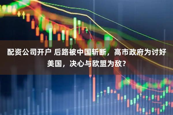 配资公司开户 后路被中国斩断，高市政府为讨好美国，决心与欧盟为敌？
